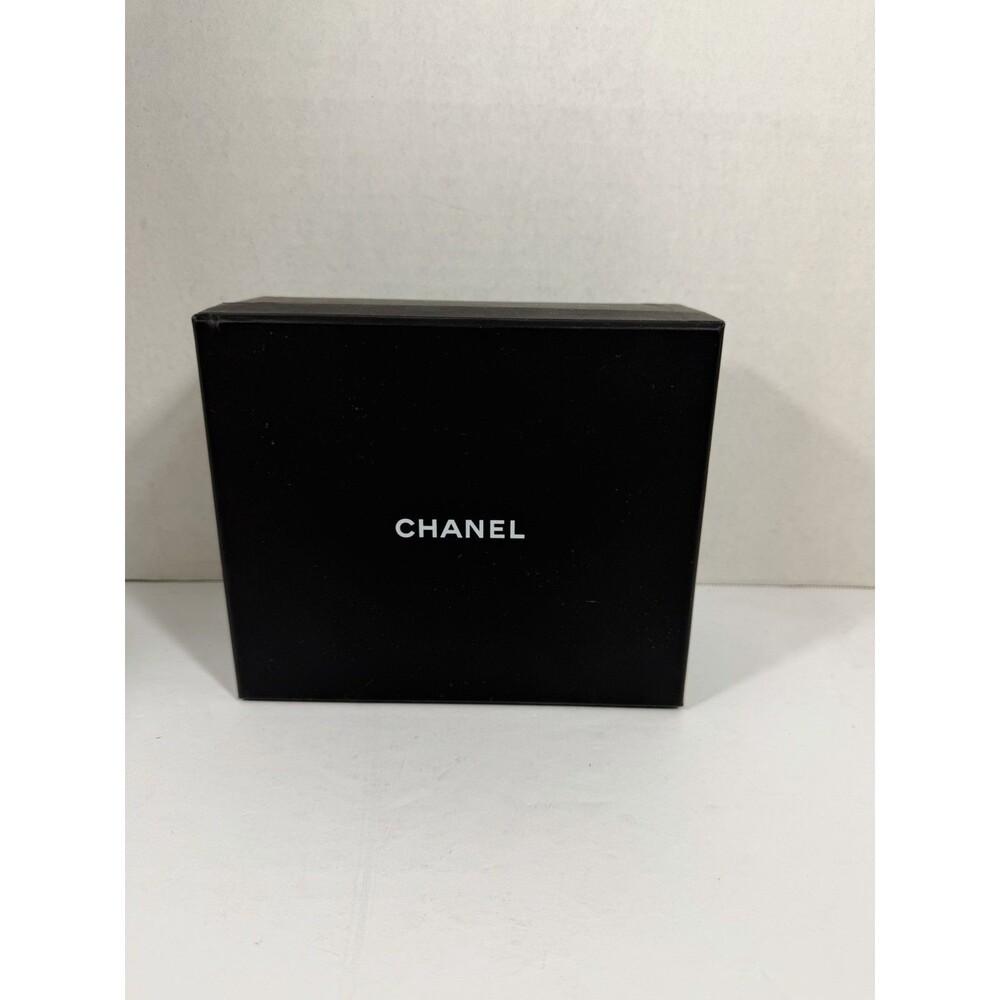 Authentic CHANEL Black Cambon Quilted Magnetic Leather Sunglasses Case Only